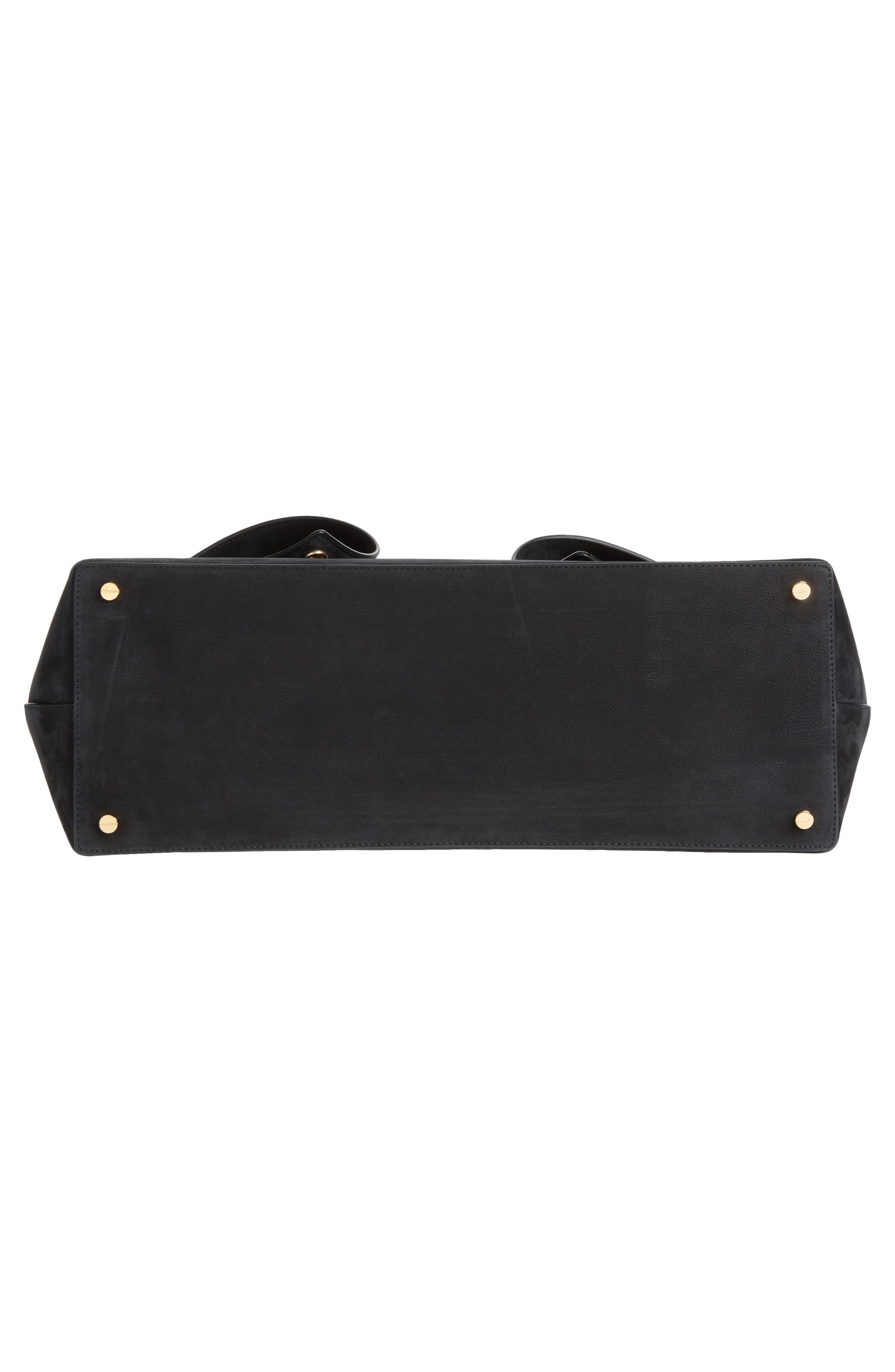 Mercer Nubuck Leather Tote, Alternate, color, BLACK