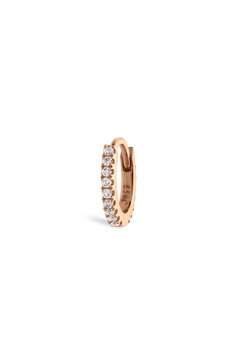 MARIA TASH Diamond Eternity Single Hoop Earring, Main, color, 18K Rose Gold/ Diamond