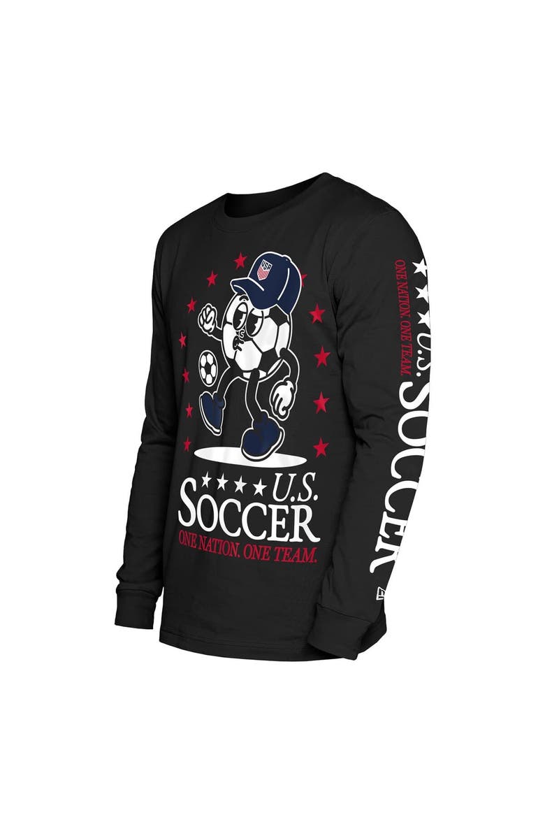 New Era Men's New Era Black USMNT Old School Sport Long Sleeve T-Shirt, Alternate, color, Black