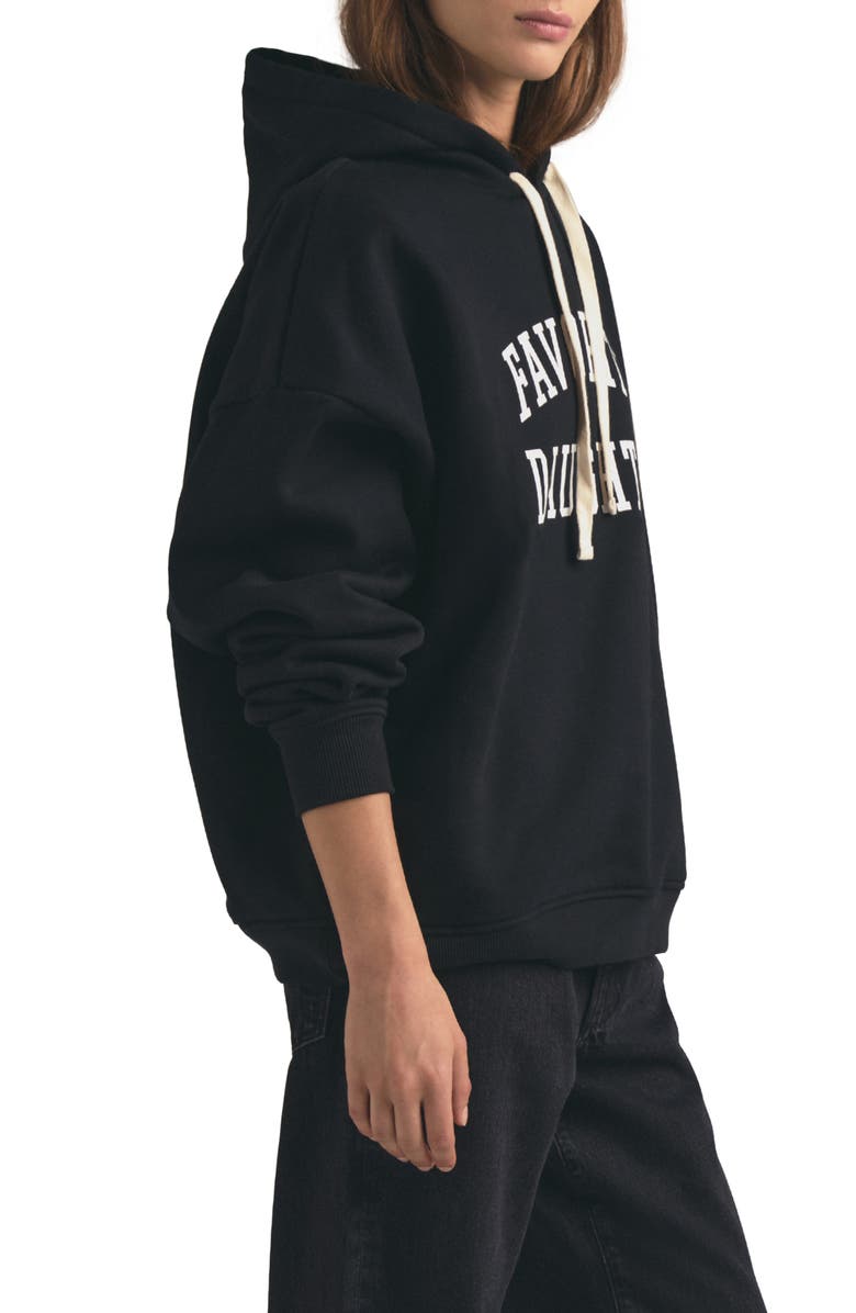 Favorite Daughter The Collegiate Graphic Hoodie, Alternate, color, Black