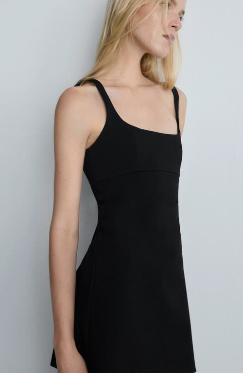 Mango Women's Square Neckline Short Dress In Black