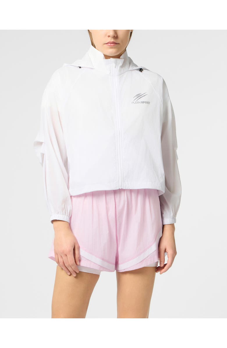 PLEIN SPORT Windbreaker Jacket Scratch, Main, color, White