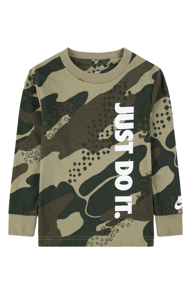 Nike Kids' Camo Long Sleeve T-Shirt, Main, color, 