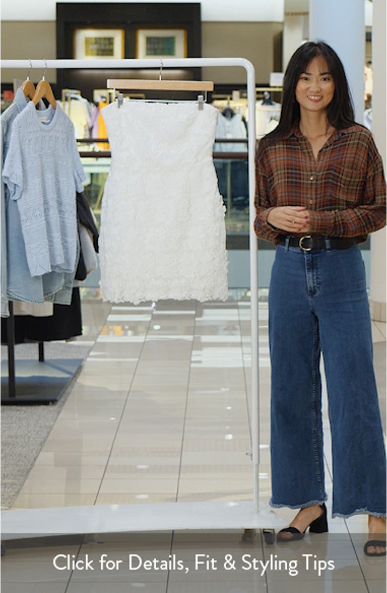Floral Appliqué Strapless Lace Minidress, sales video thumbnail