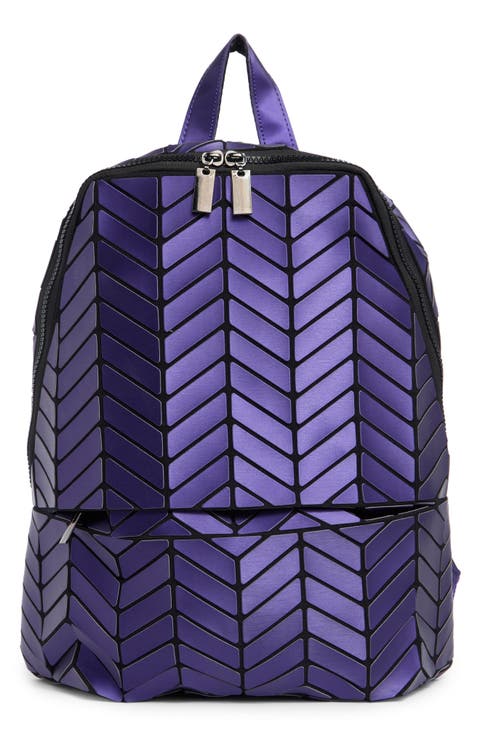 Chevron Faux Leather Backpack