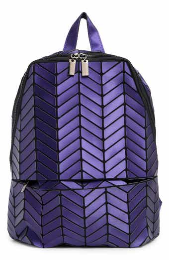 Chevron Faux Leather Backpack