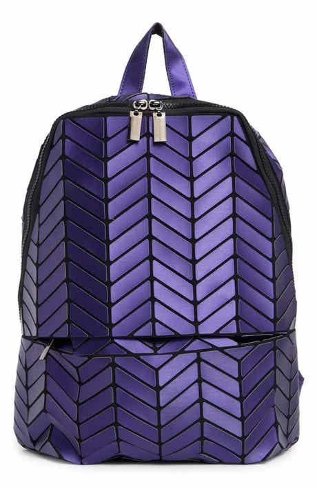 Chevron Faux Leather Backpack