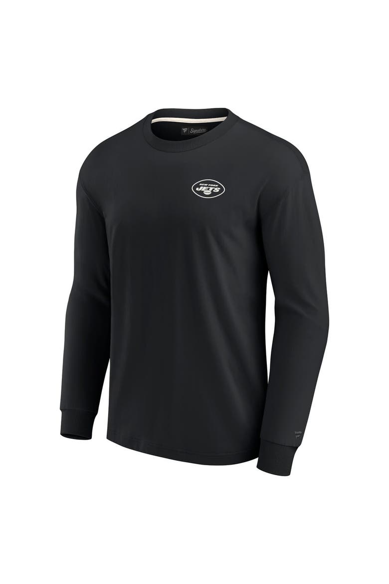 Unisex Fanatics Signature Black New York Jets Super Soft Long Sleeve T-Shirt, Alternate, color, Black