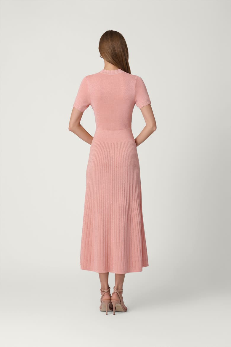 Fine Gauge Shimmer Knit Darby Dress, Alternate, color, Soft Peach