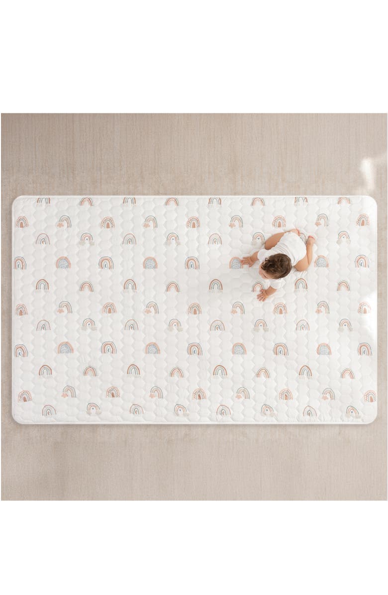 Comfy Cubs Premium Play Mat with Non-Slip Bottom, Rectangle, Main, color, Rainbow