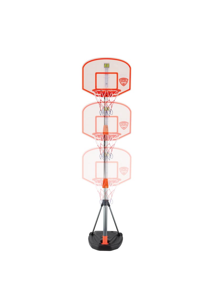 Portable Electronic Scoreboard Basketball Hoop, Alternate, color, Multicolored