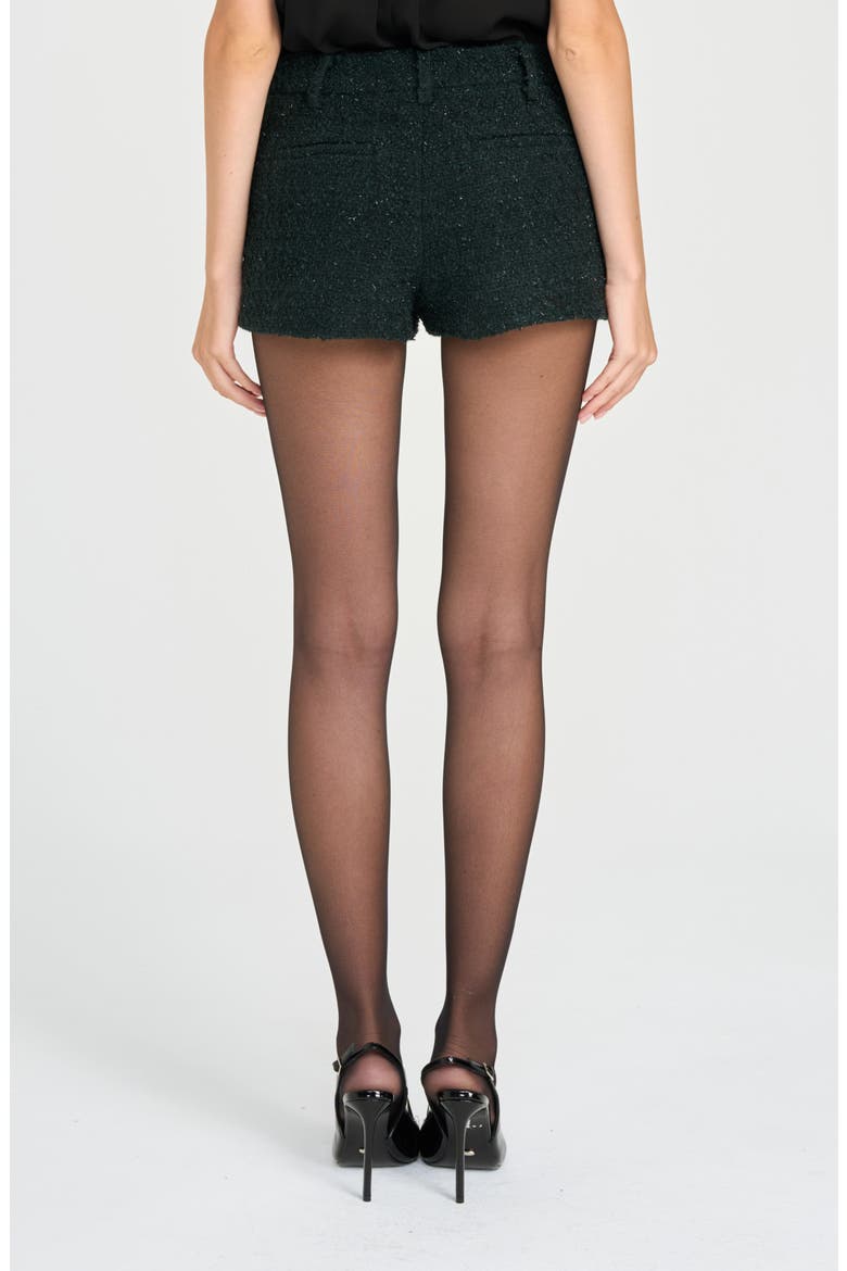 x Rose Lola Bleecker Tweed Shorts, Alternate, color, EMERALD