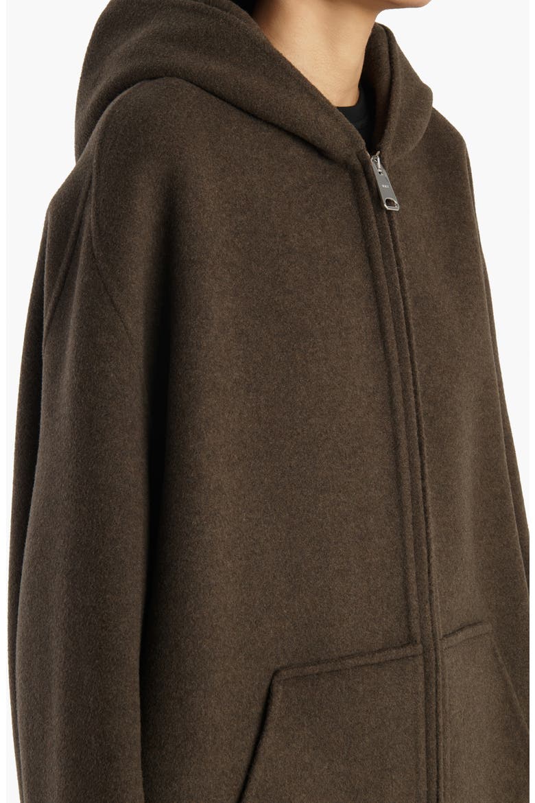 Dolem Double Face Wool Full Zip Hoodie, Alternate, color, ARMY MELANGE