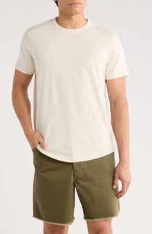BUCK MASON Pima Cotton Curved Hem Crew T-Shirt