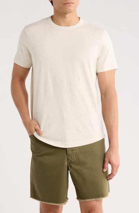 BUCK MASON Pima Cotton Curved Hem Crew T-Shirt