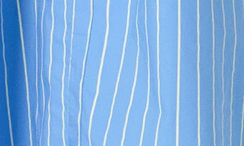 ENGLISH FACTORY ENGLISH FACTORY STRIPE BLOUSON SLEEVE COTTON MIDI SHIRTDRESS