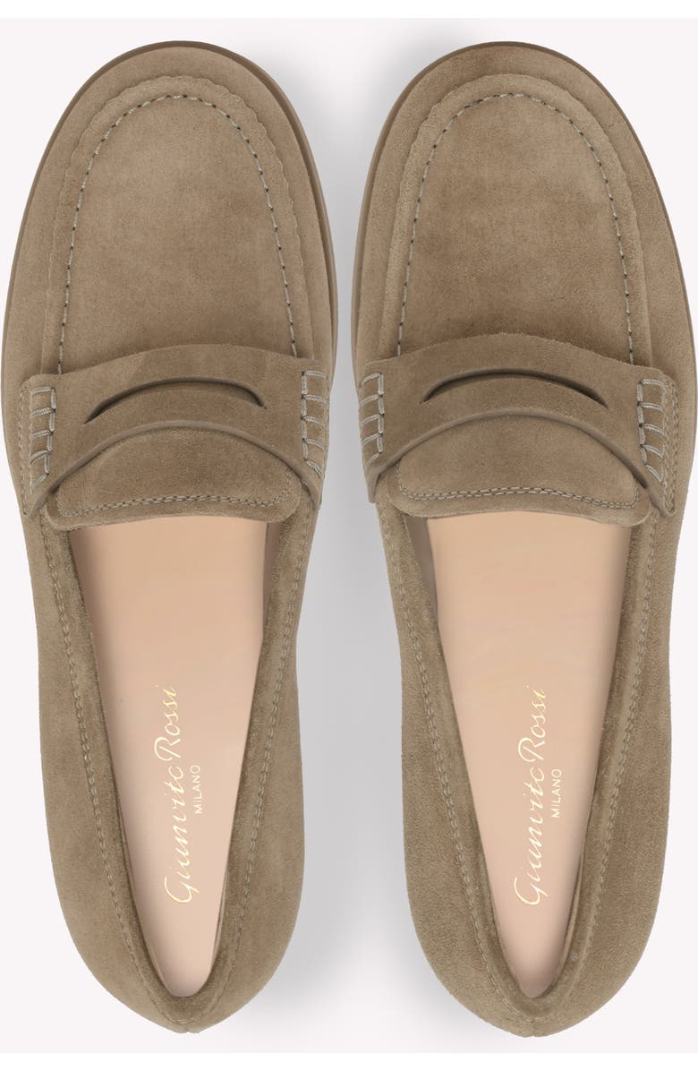 Gianvito Rossi Georgie Mocassin, Alternate, color, Metallic Brown