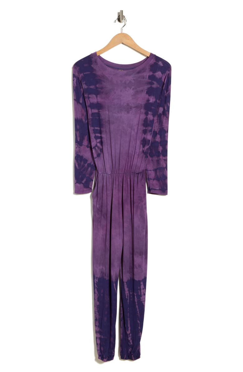 GO COUTURE Long Sleeve Jumpsuit, Main, color, Dark Mauve