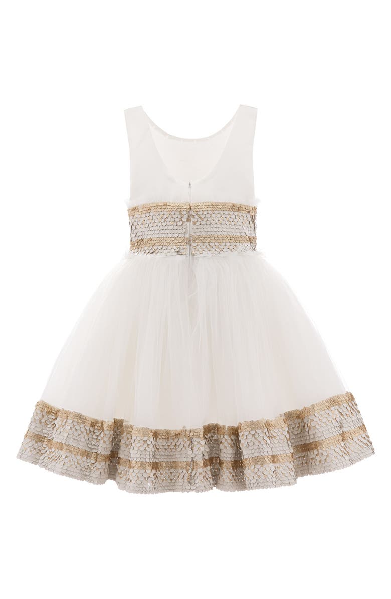 Tulleen Lorelei Sequin Hem Dress, Alternate, color, White