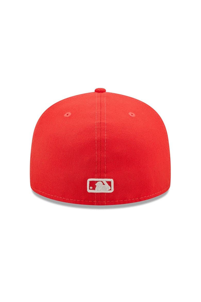 Men's New Era Red New York Yankees Lava Highlighter Logo 59FIFTY Fitted Hat, Alternate, color, Red