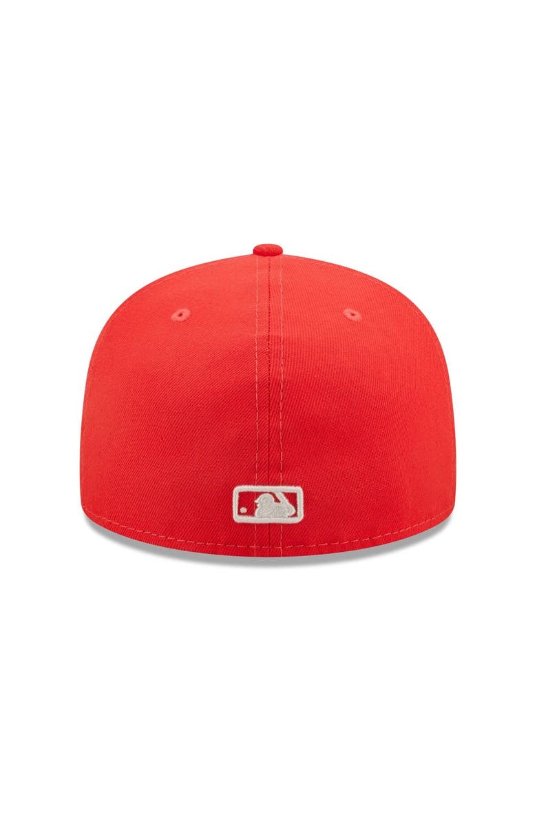 New Era Men's New Era Red New York Yankees Lava Highlighter Logo 59FIFTY Fitted Hat, Alternate, color, 