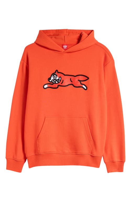 Icecream Running Dog Appliqué Hoodie In Orange