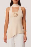 SNDYS Naia Scarf Halter Sweater Tank