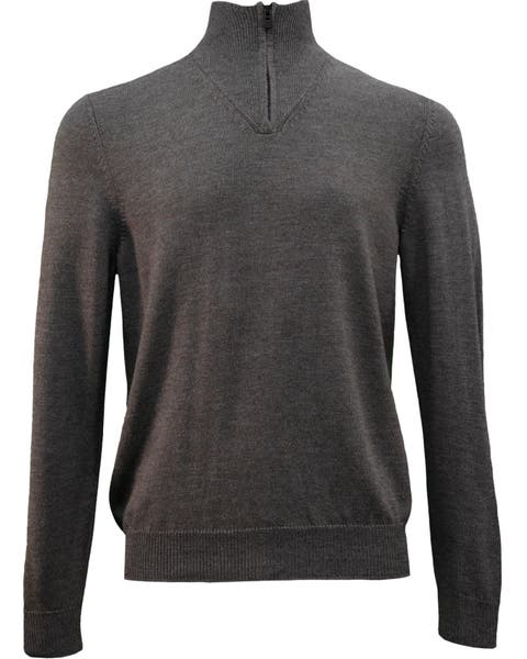 Quest Fully Fashioned Quarter-zip Merino Sweater