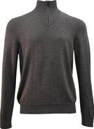Lords of Harlech Quest Fully Fashioned Quarter-zip Merino Sweater