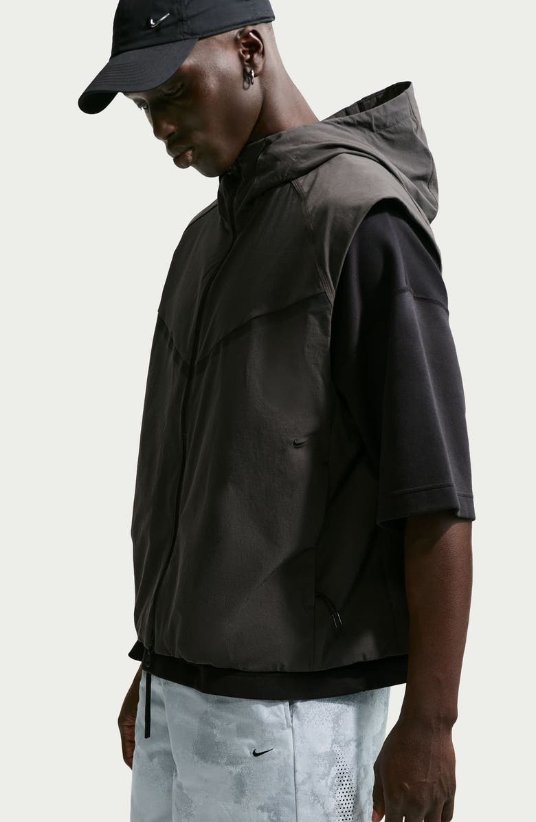 Nike Dri-FIT Woven Drawstring Shorts, Alternate, color, Pure Platinum/ Black