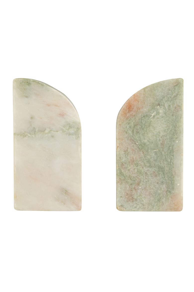 Half Arch Marble Bookends, Green, Alternate, color, Green