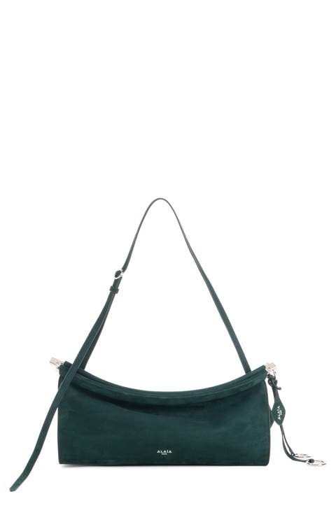 Medium Le Click East/West Nubuck Shoulder Bag