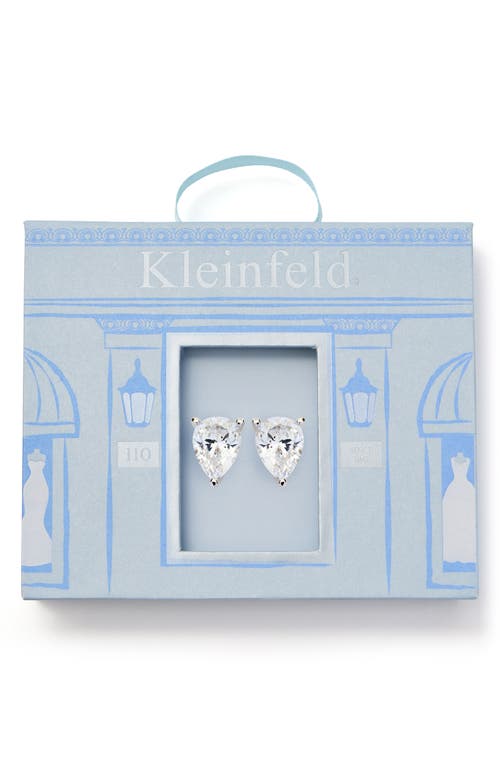 KLEINFELD KLEINFELD CUBIC ZIRCONIA SMALL TEARDROP STUD EARRINGS