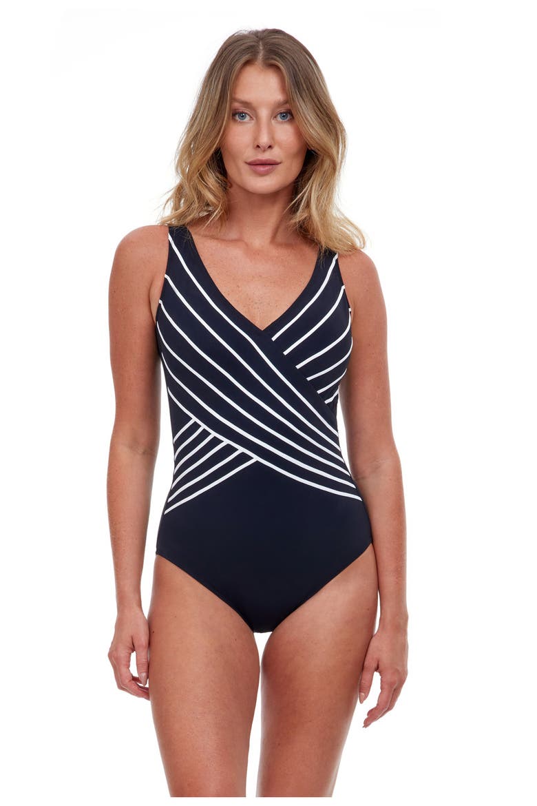 Embrace Surplice One Piece, Alternate, color, Black