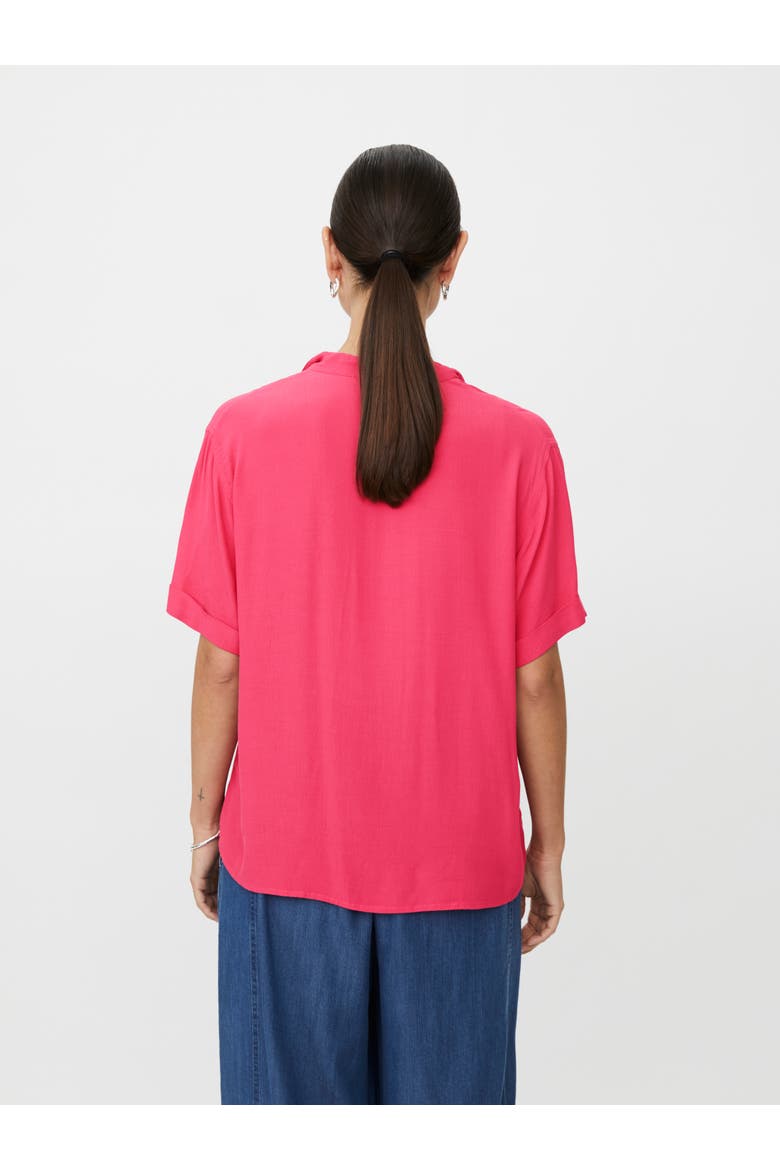 MaDyvora V-Neck Ruffle Blouse, Alternate, color, Carmine