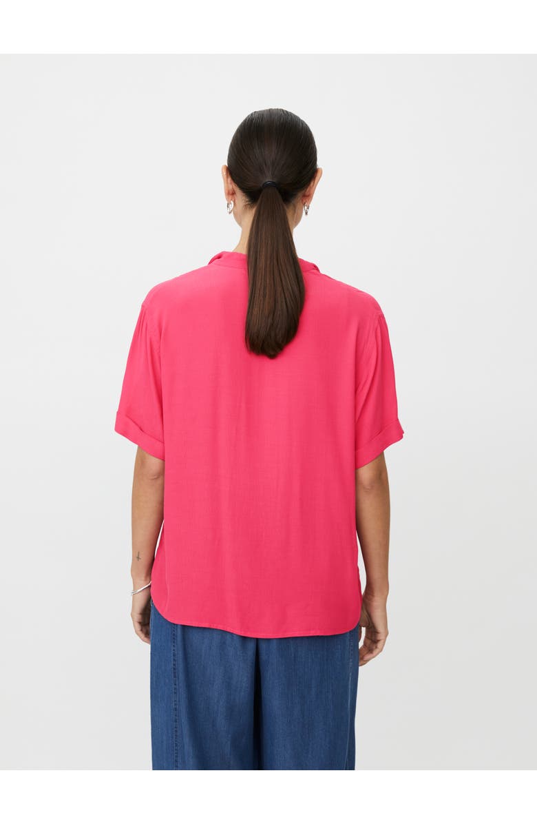 Masai Copenhagen MaDyvora V-Neck Ruffle Blouse, Alternate, color, Carmine