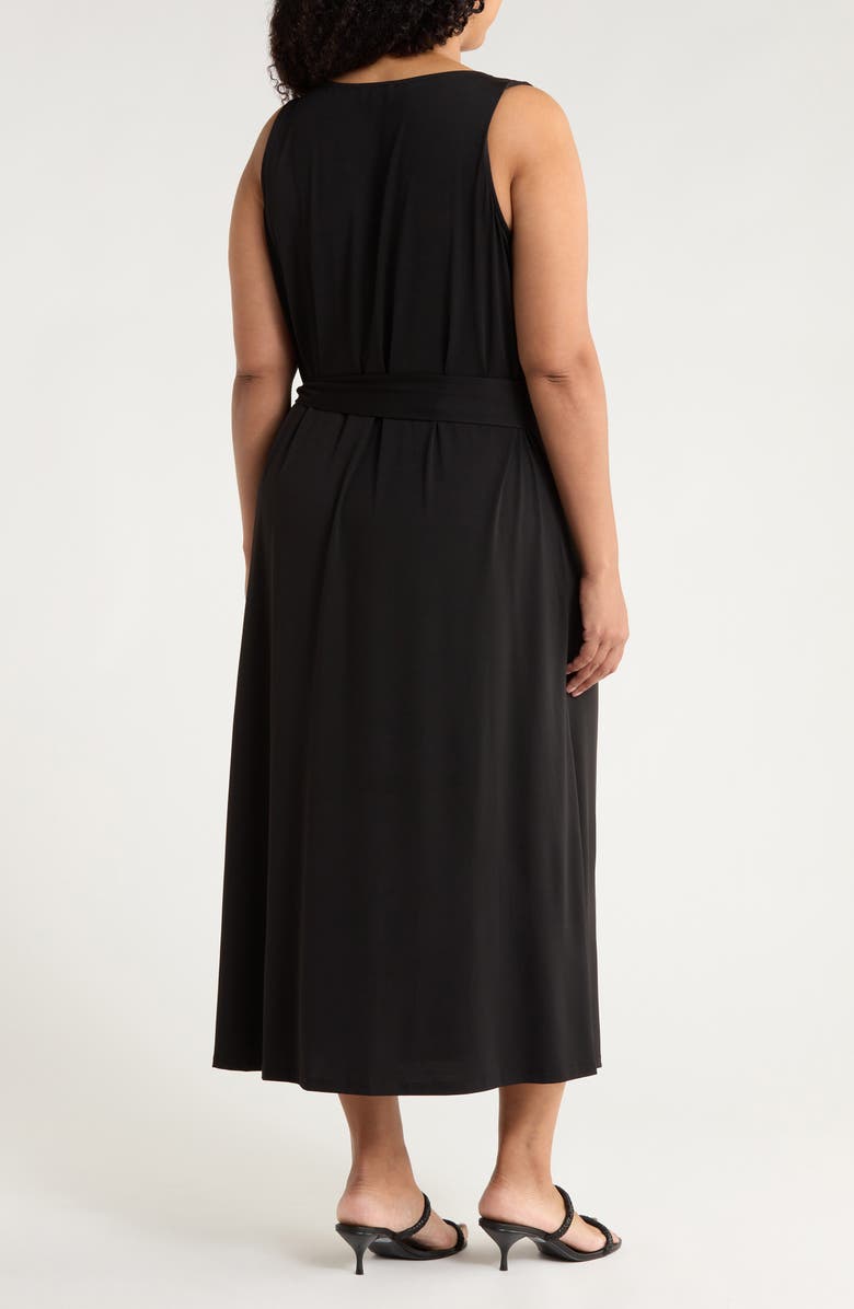 SUGARLIPS Amary Tie Waist Knit Midi Dress, Alternate, color, Black