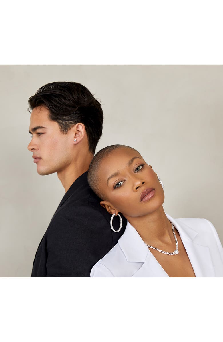 Bony Levy Diamond Inside Out Hoop Earrings, Alternate, color, 18K White Gold