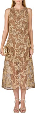Endless Rose Sleeveless Mesh Midi Dress