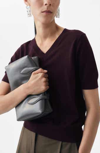 MANGO Selection V-Neck Short Sleeve Wool Sweater