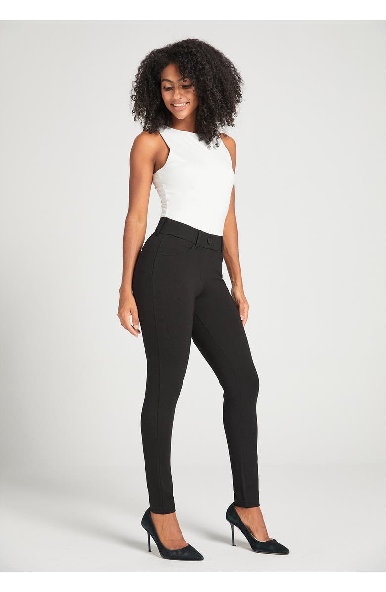 Betabrand 7-Pocket DPYP Dress Pant Yoga Pant Skinny, Alternate, color, Black