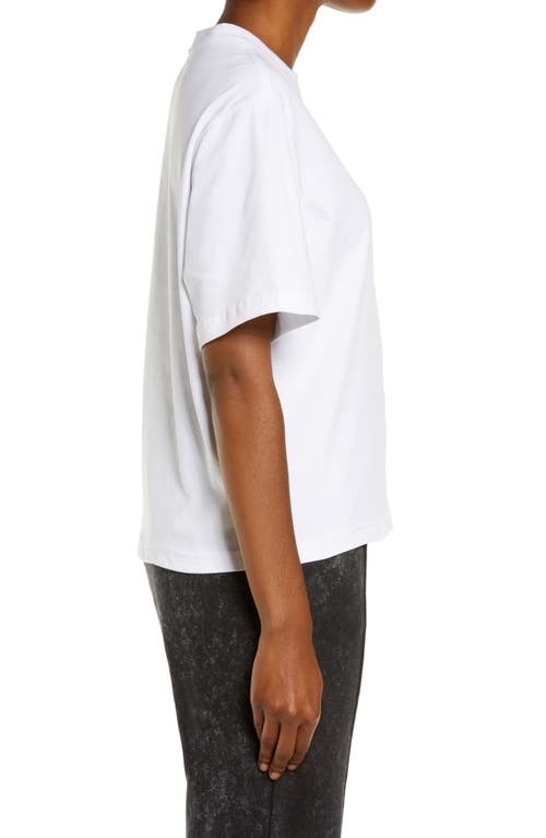 Nike Womens  Nsw Essential Lbr Crew T-shirt In White/black