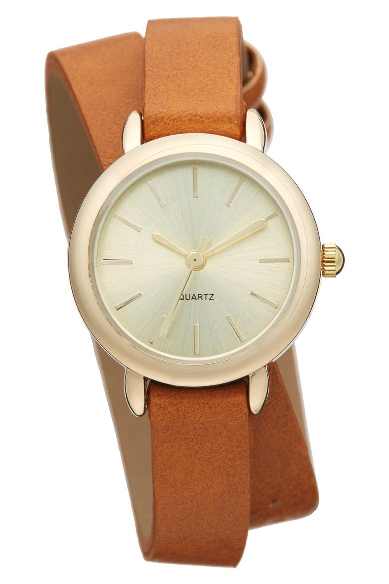 Wrap Watch, 26mm, Main, color, COGNAC