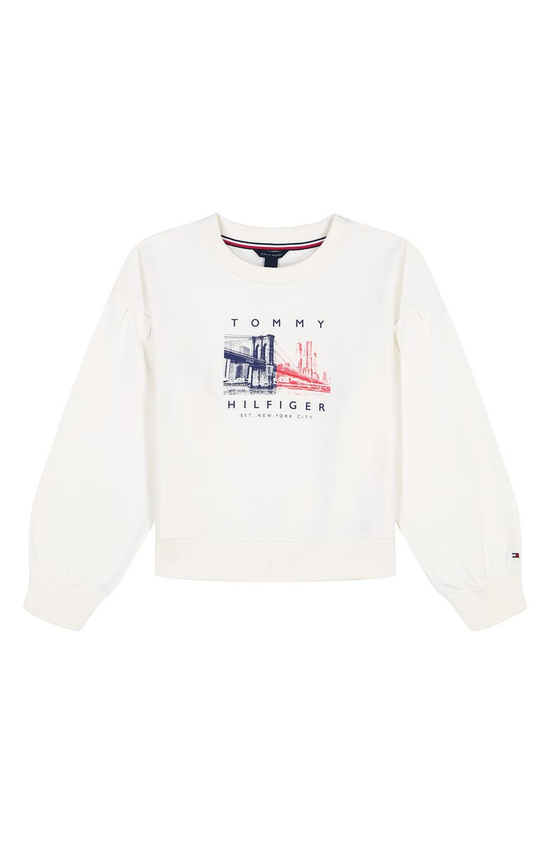 Tommy Hilfiger Kids' French Terry Colorblock Sweatshirt, Main, color, Heather Grey