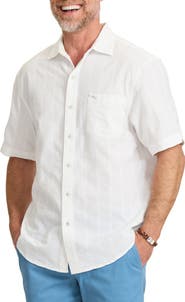 Tommy Bahama Nova Wave Short Sleeve Stretch Seersucker Button-Up Shirt