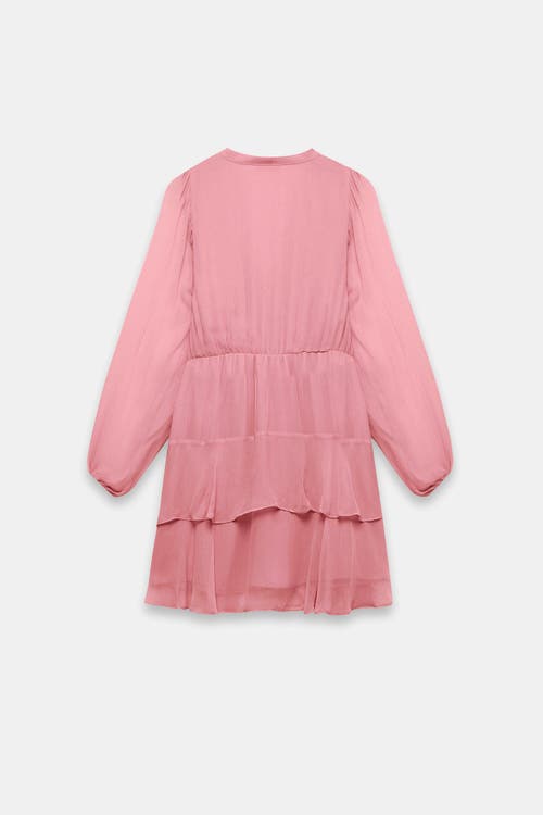 Mint Velvet Ruffle Boho Mini Dress In Pink