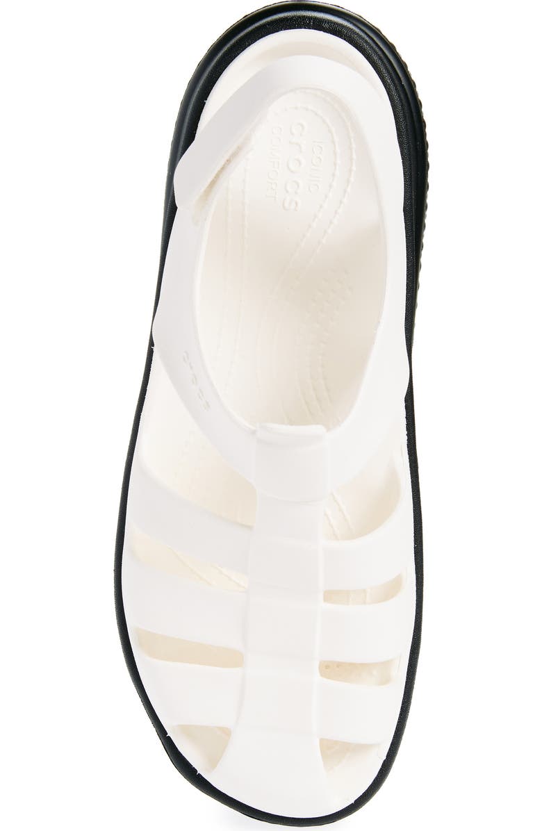 CROCS Stomp Platform Fisherman Sandal, Alternate, color, Chalk