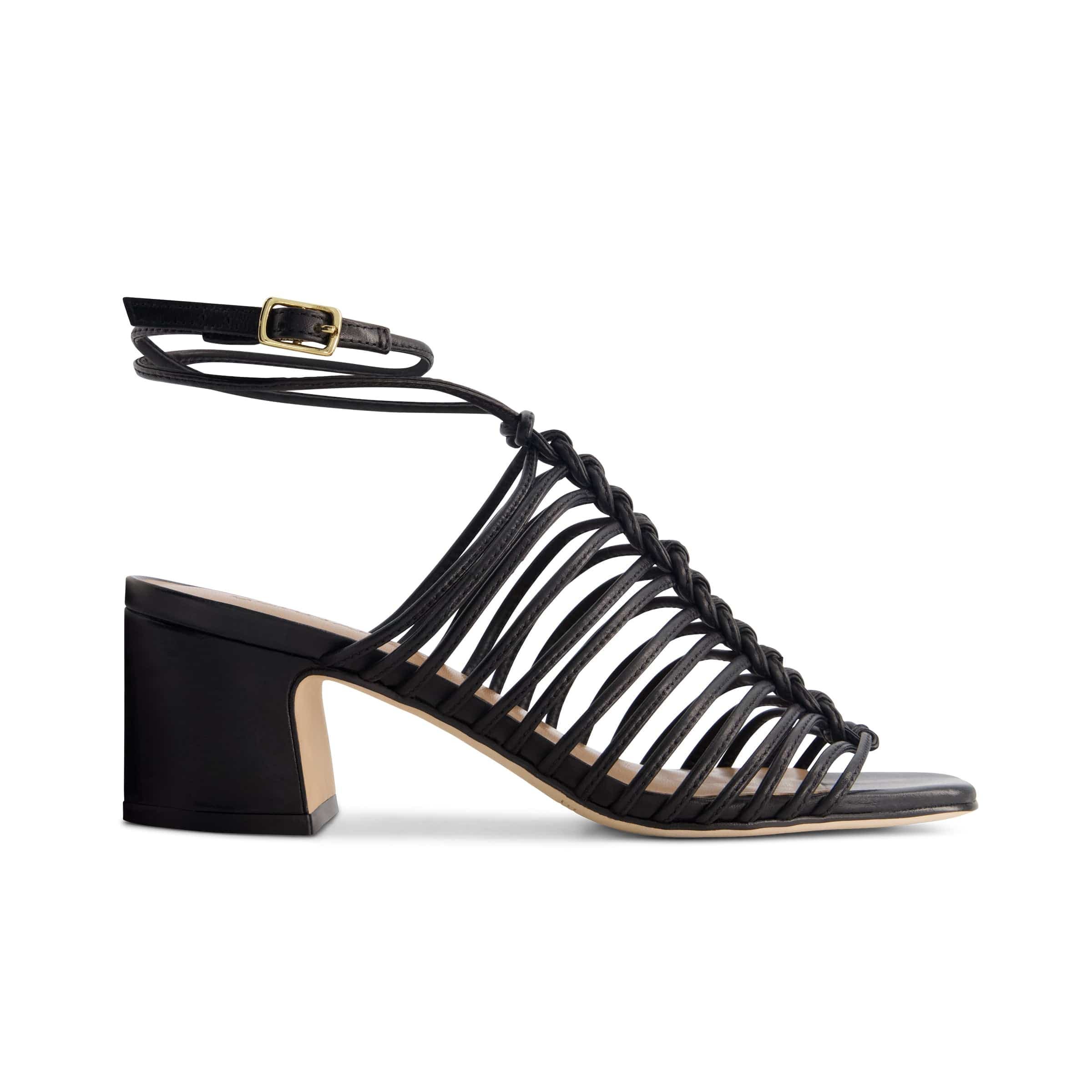 Briga Mid Heel Sandal, Main, color, BLACK