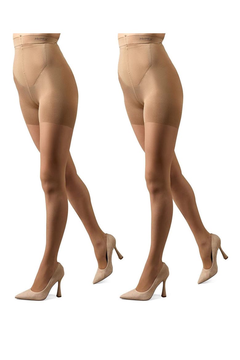2-Pack Smoother Tights, Main, color, NUDE BEIGE