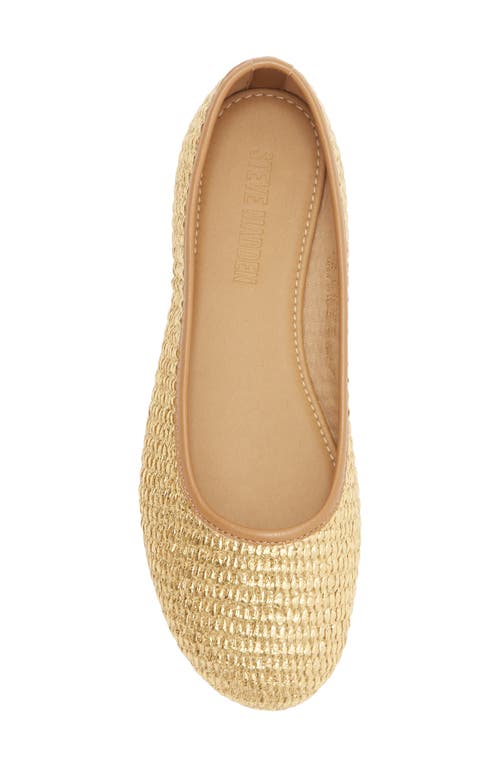 Steve Madden Merlot Woven Metallic Flat In Gold